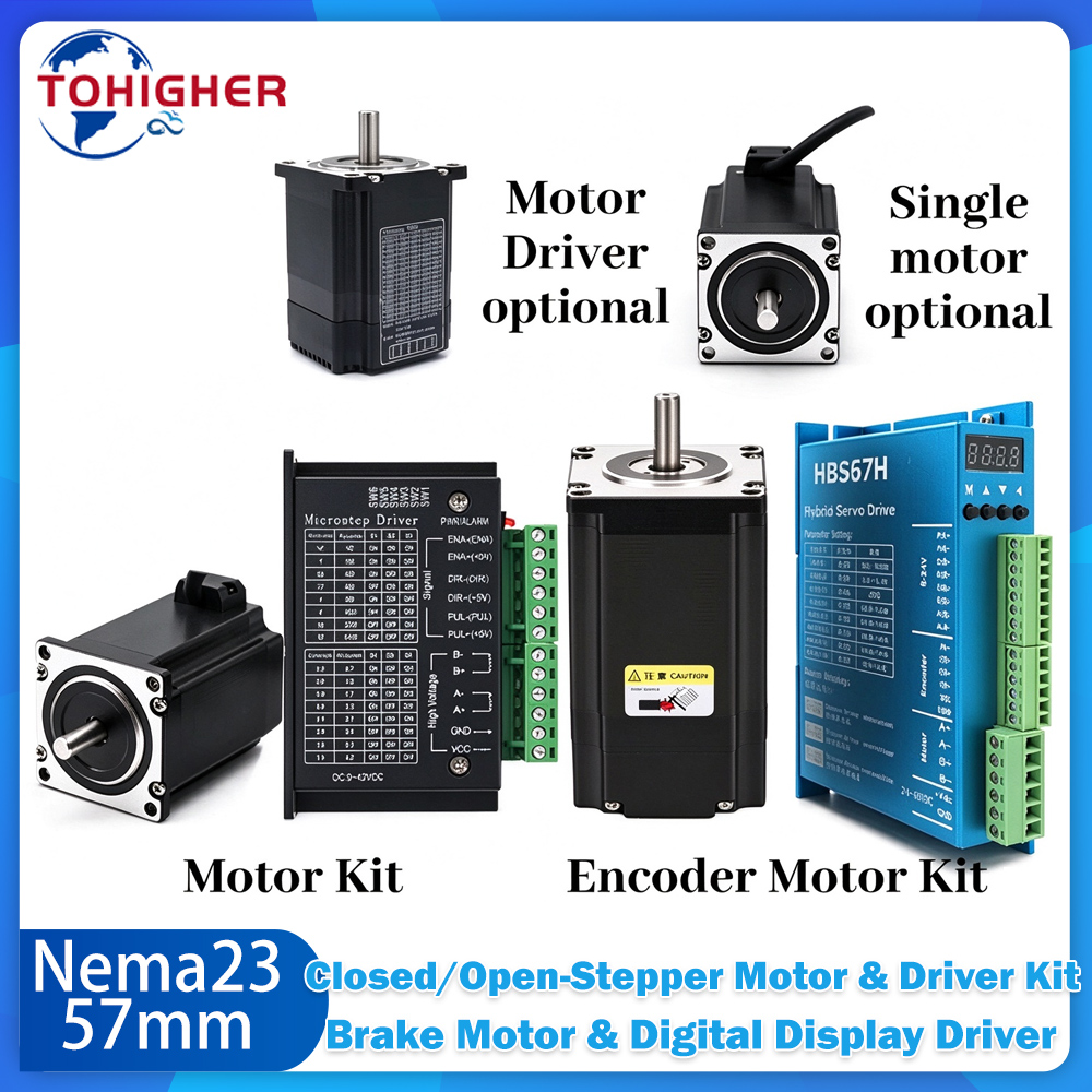Nema 23 Closed Loop Stepper Motor Driver Kit - Nema23 57mm stappenmotorset met gesloten lus,