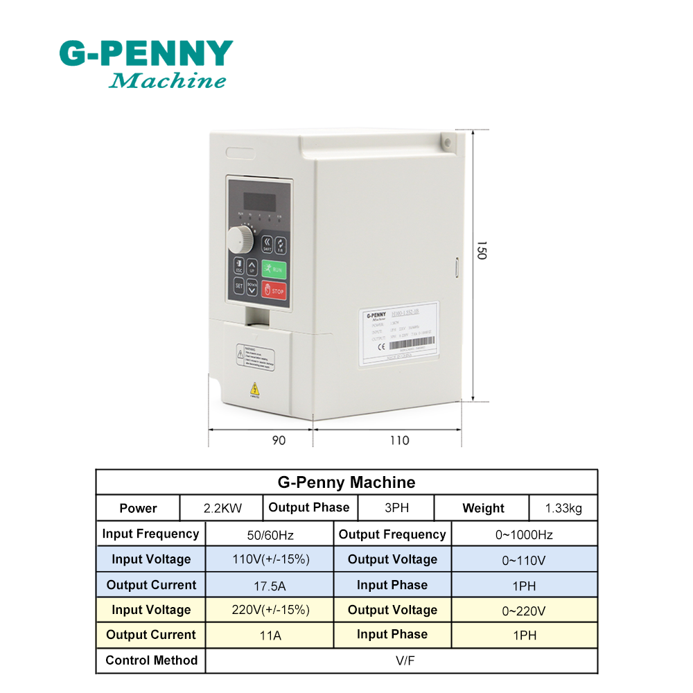 2,2 kW G-Penny watergekoelde s - 2.2Kw Water Cooled Spindle Kit Vfd recensie en prijs